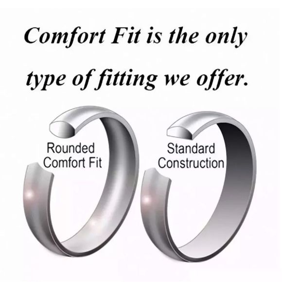 Tungsten Carbide 18k Gold Polish Wedding Band Ring - Picture 4 of 4